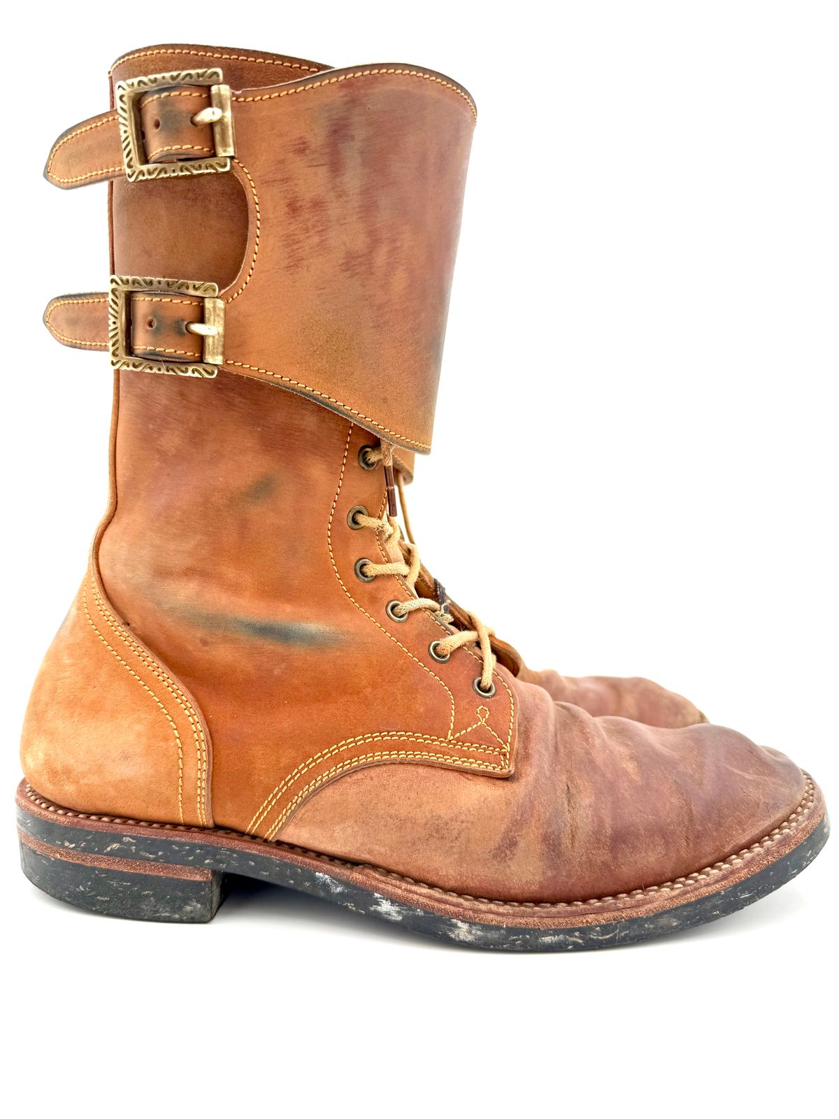 Photo by jeremy.m.boyd on March 3, 2026 of the Fortis Boots Custom Model in Maryam Natural Horsebutt.