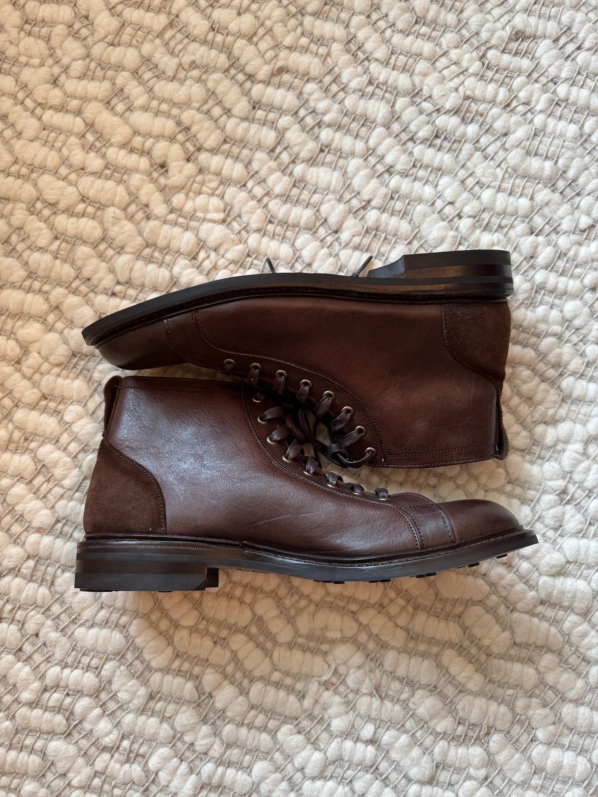 Photo by money2boot on October 1, 2024 of the Allen Edmonds Discovery Lace To Toe in Allen Edmonds Brown Vegetable Tanned.