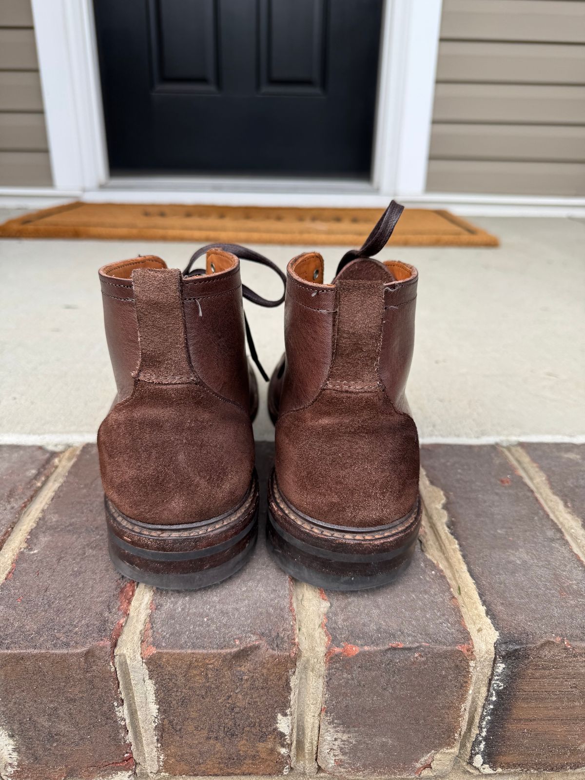 Photo by money2boot on November 4, 2024 of the Allen Edmonds Discovery Lace To Toe in Allen Edmonds Brown Vegetable Tanned.