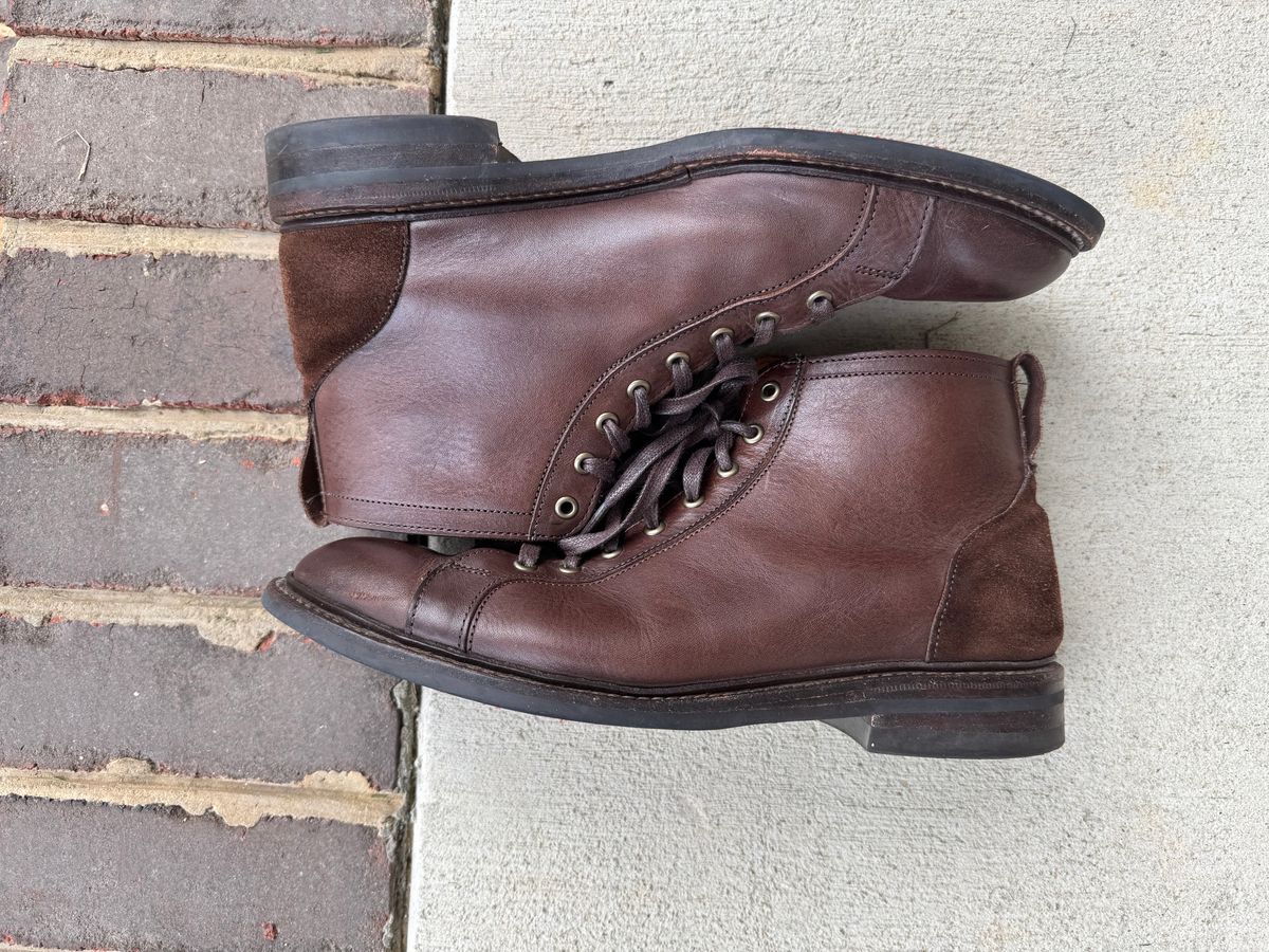 Photo by money2boot on November 4, 2024 of the Allen Edmonds Discovery Lace To Toe in Allen Edmonds Brown Vegetable Tanned.