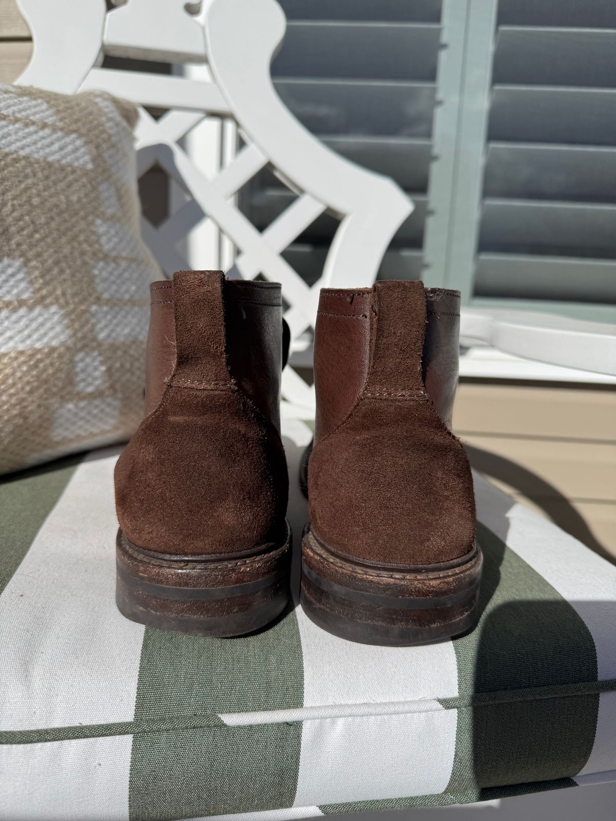 Photo by money2boot on December 5, 2024 of the Allen Edmonds Discovery Lace To Toe in Allen Edmonds Brown Vegetable Tanned.
