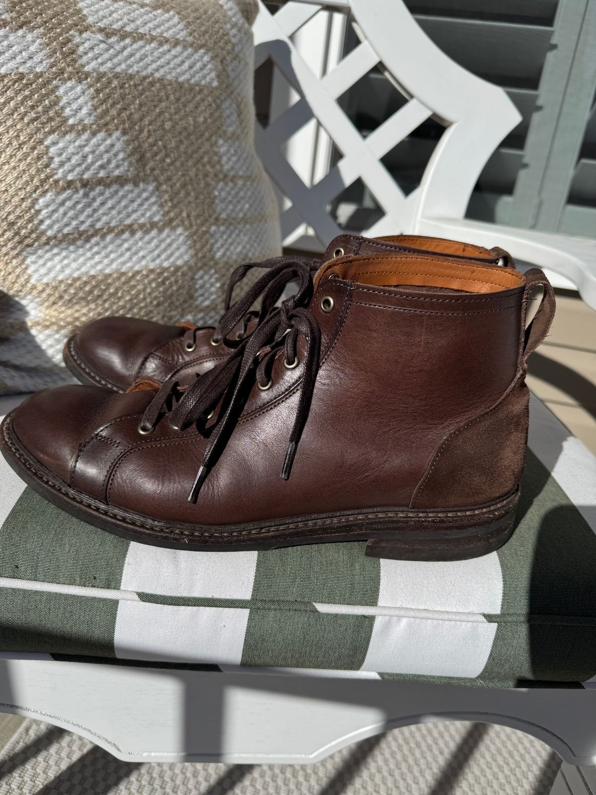 Photo by money2boot on December 5, 2024 of the Allen Edmonds Discovery Lace To Toe in Allen Edmonds Brown Vegetable Tanned.