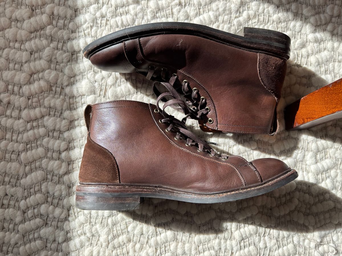 Photo by money2boot on December 5, 2024 of the Allen Edmonds Discovery Lace To Toe in Allen Edmonds Brown Vegetable Tanned.