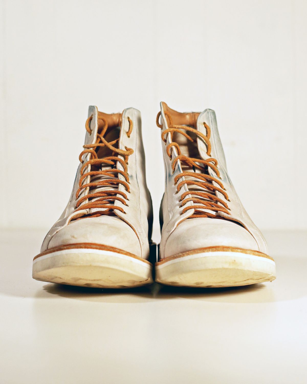 Photo by TrillDan on January 5, 2024 of the Tricker's x Division Road Super Monkey Boot in C.F. Stead Bone Nubuck Kudu.