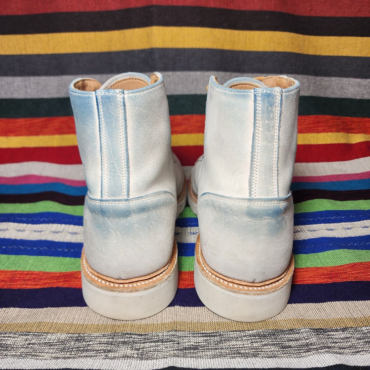Photo by TrillDan on February 5, 2024 of the Tricker's x Division Road Super Monkey Boot in C.F. Stead Bone Nubuck Kudu.