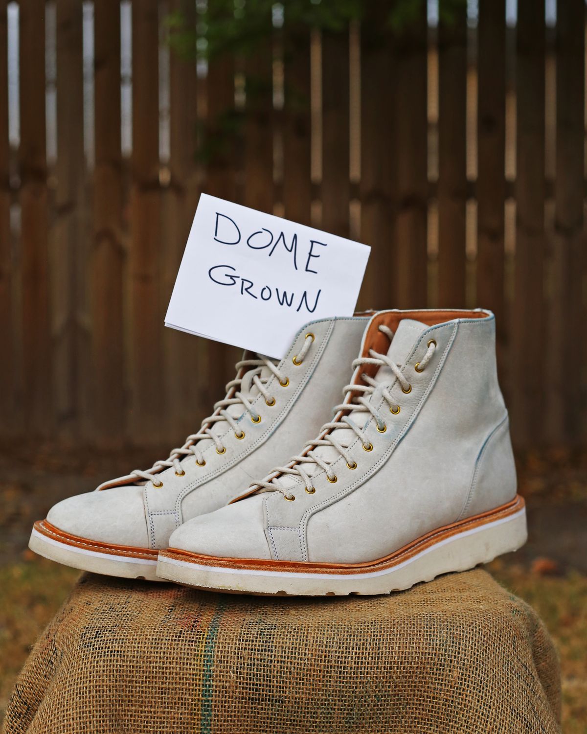 Photo by TrillDan on November 6, 2023 of the Tricker's x Division Road Super Monkey Boot in C.F. Stead Bone Nubuck Kudu.