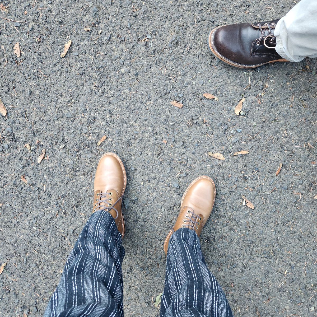 Photo by wildflowersnboots on October 6, 2024 of the Grant Stone Nora Boot in Horween Dune Chromexcel.