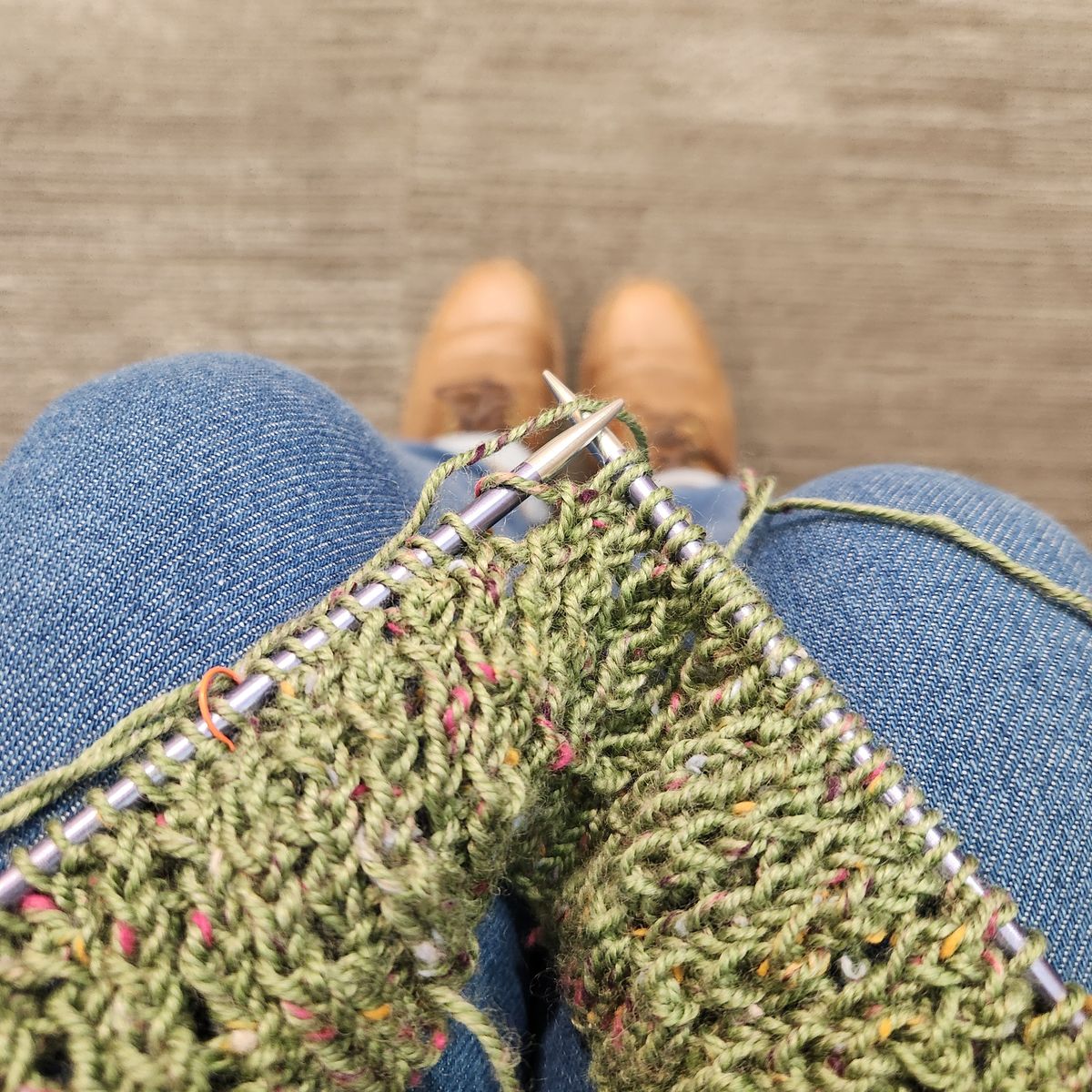 Photo by wildflowersnboots on December 2, 2024 of the Grant Stone Nora Boot in Horween Dune Chromexcel.