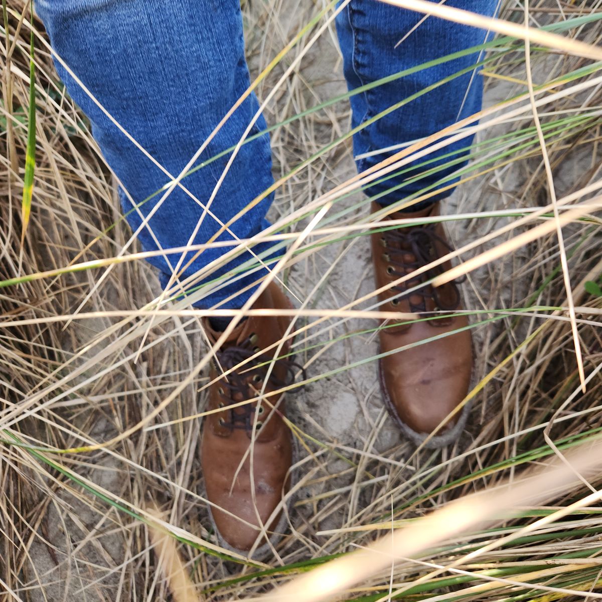 Photo by wildflowersnboots on November 7, 2024 of the Grant Stone Nora Boot in Horween Dune Chromexcel.