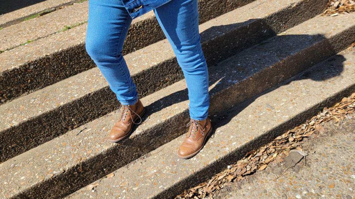 Photo by wildflowersnboots on April 6, 2025 of the Grant Stone Nora Boot in Horween Dune Chromexcel.