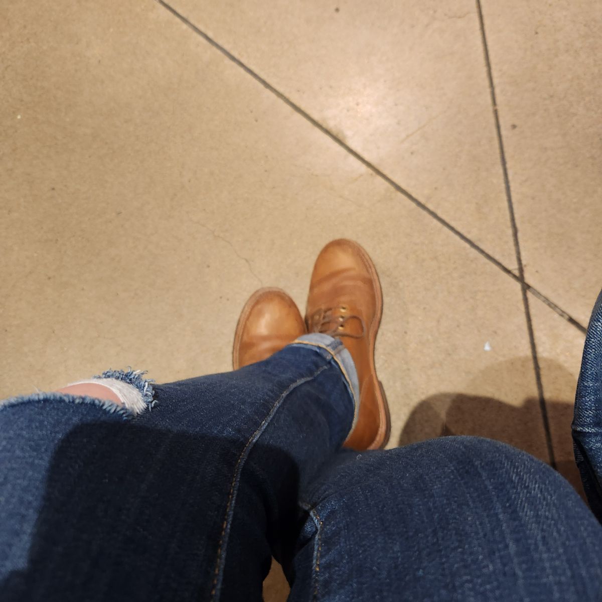 Photo by wildflowersnboots on March 15, 2025 of the Grant Stone Nora Boot in Horween Dune Chromexcel.