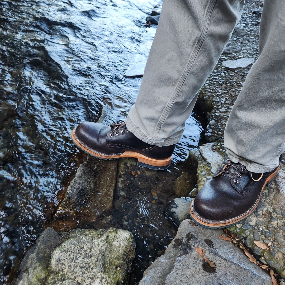 Photo by wildflowersnboots on October 6, 2024 of the White's MP 55 in Horween Dark Brown Waxed Flesh.