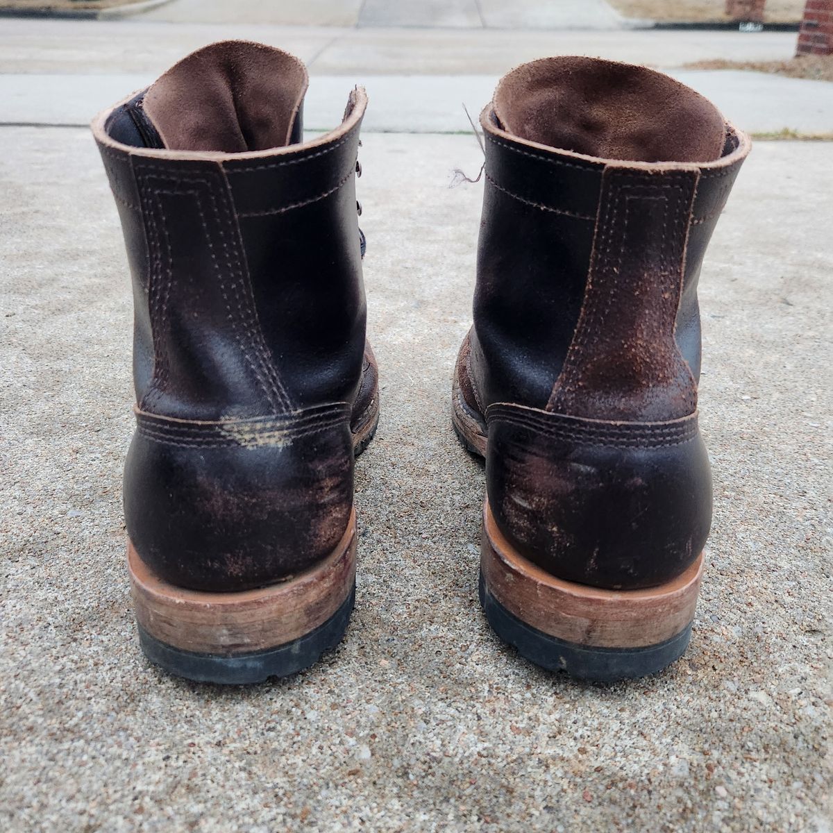 Photo by wildflowersnboots on February 5, 2025 of the White's MP 55 in Horween Dark Brown Waxed Flesh.