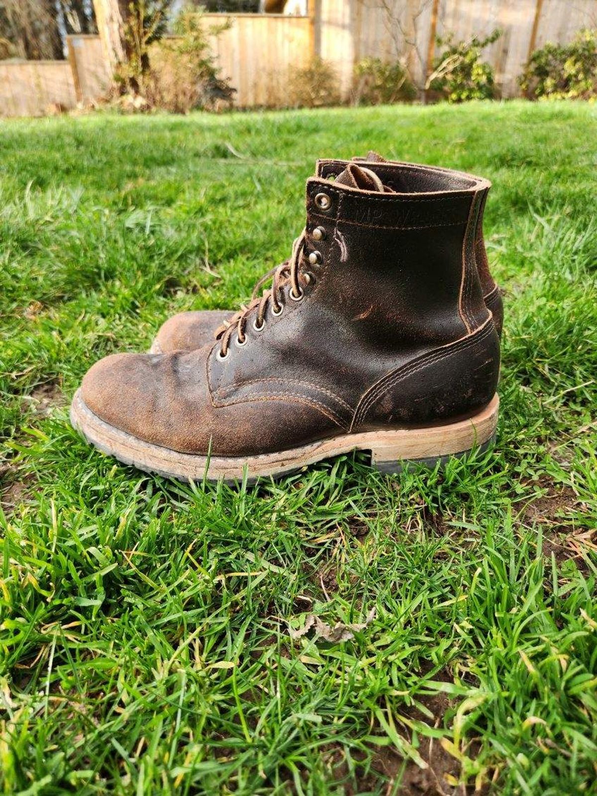 Photo by wildflowersnboots on March 5, 2025 of the White's MP 55 in Horween Dark Brown Waxed Flesh.