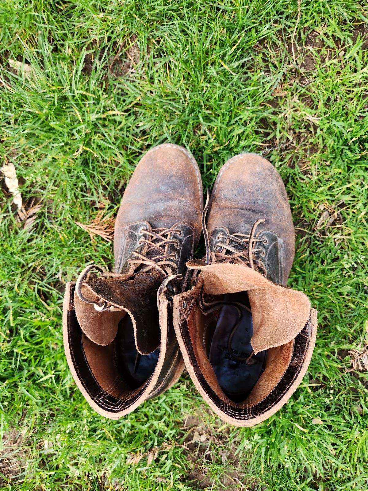 Photo by wildflowersnboots on March 5, 2025 of the White's MP 55 in Horween Dark Brown Waxed Flesh.
