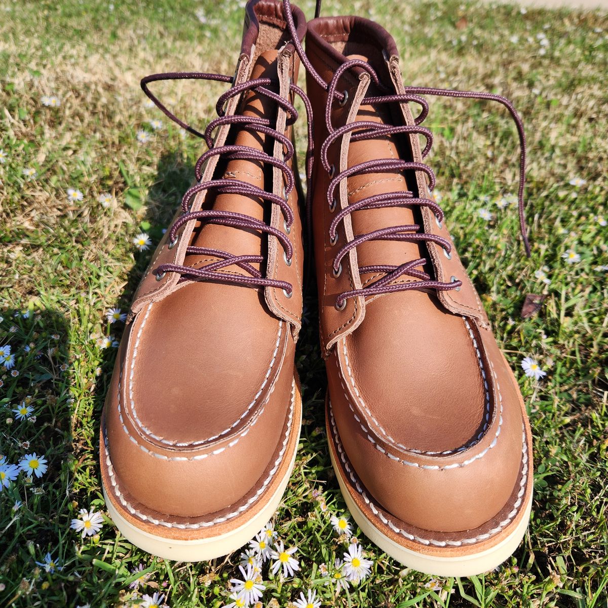 Photo by wildflowersnboots on October 3, 2025 of the Red Wing 6-Inch Classic Moc in Mocha Oro Iginal.
