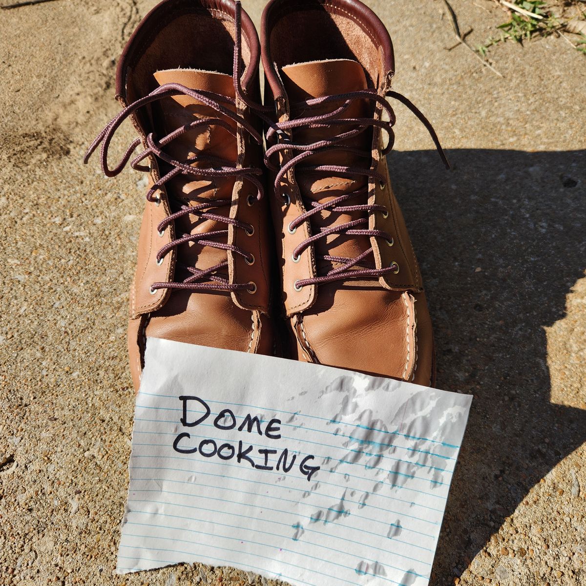 Photo by wildflowersnboots on November 3, 2025 of the Red Wing 6-Inch Classic Moc in Mocha Oro Iginal.