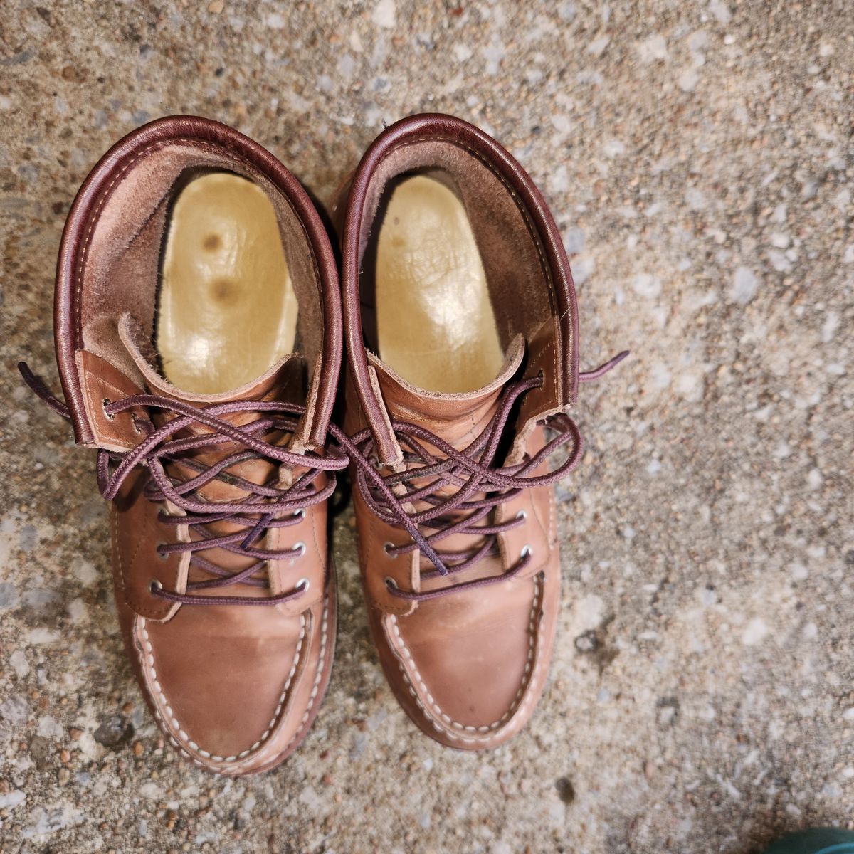 Photo by wildflowersnboots on January 5, 2026 of the Red Wing 6-Inch Classic Moc in Mocha Oro Iginal.