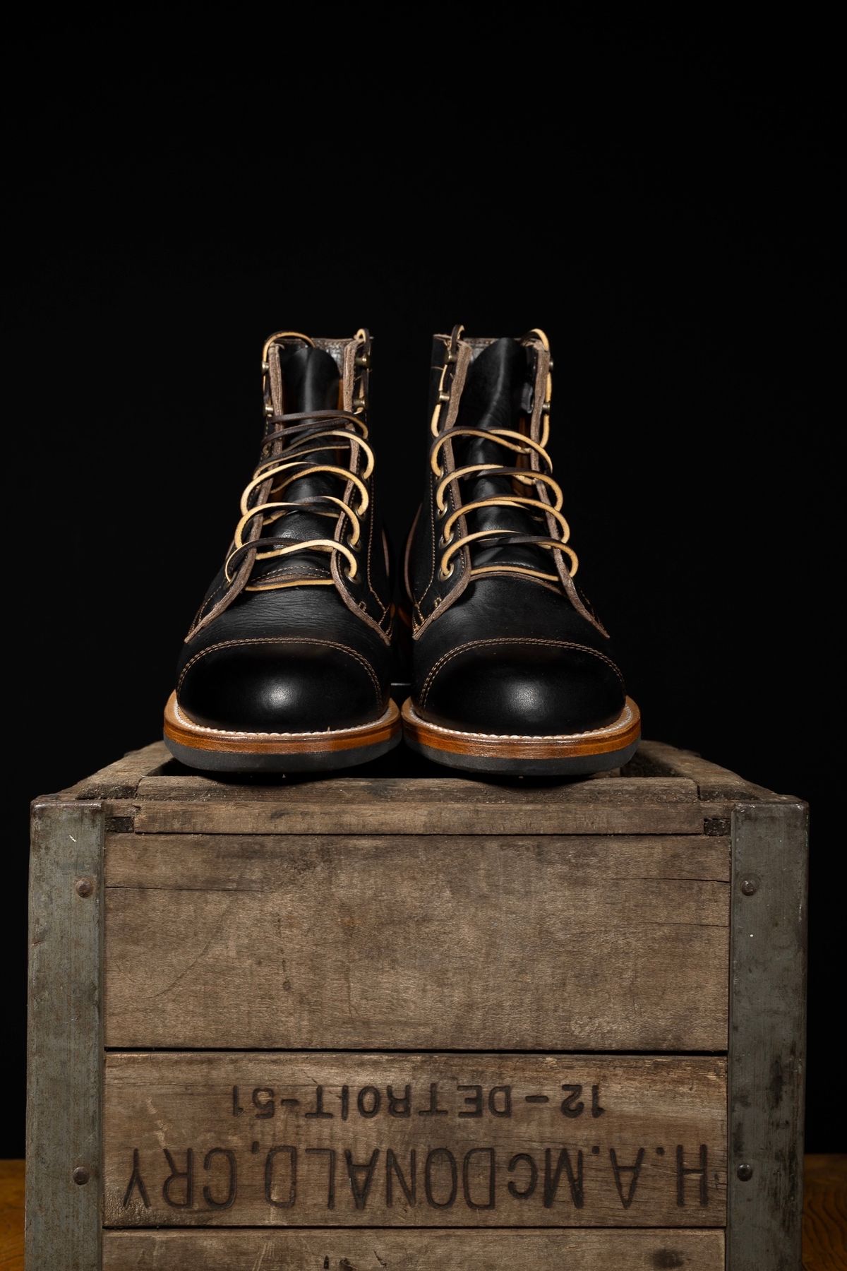 Photo by dakotablues on October 1, 2023 of the Truman Service Boot in Black Teacore.