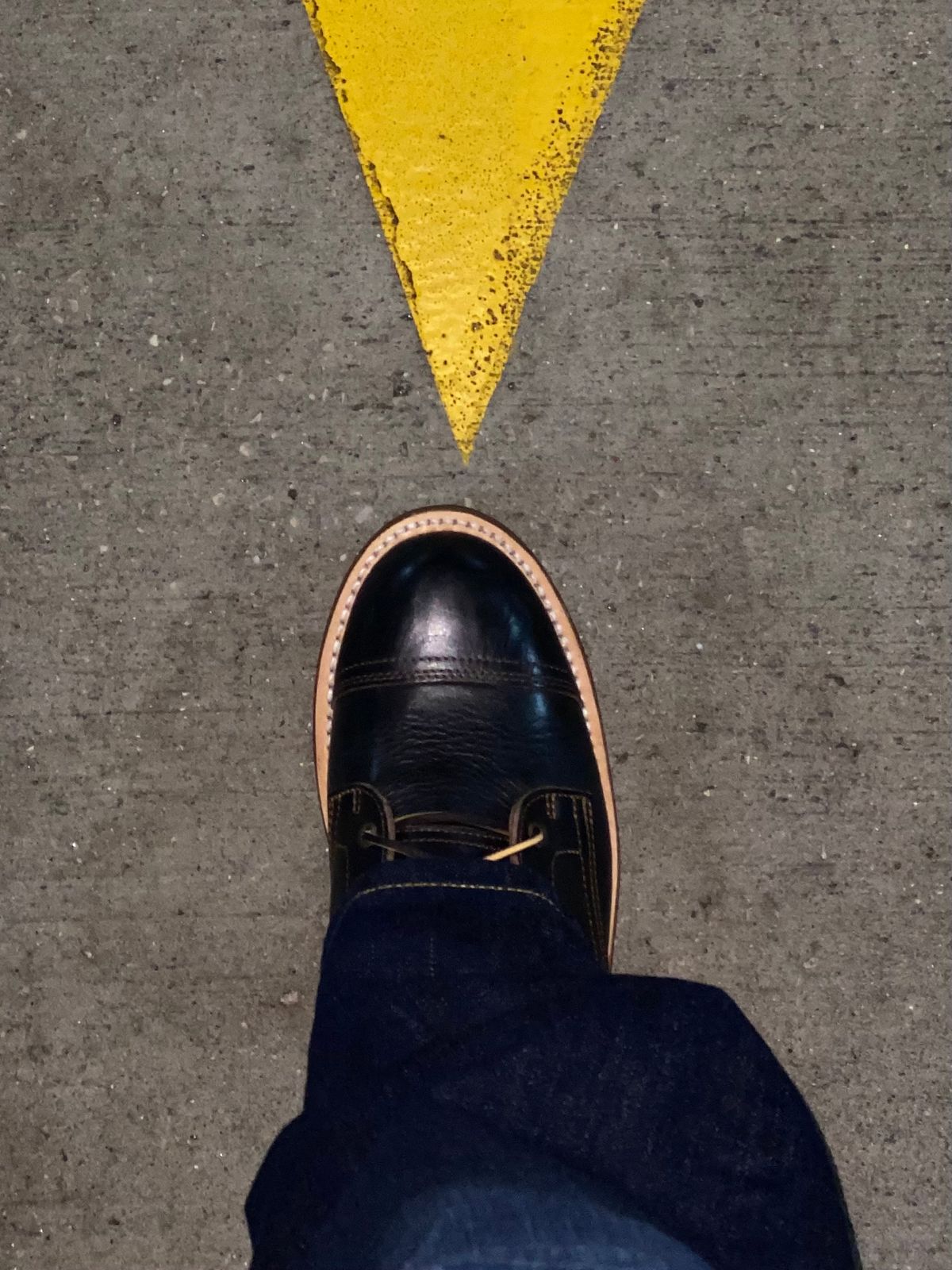 Photo by dakotablues on October 3, 2023 of the Truman Service Boot in Black Teacore.