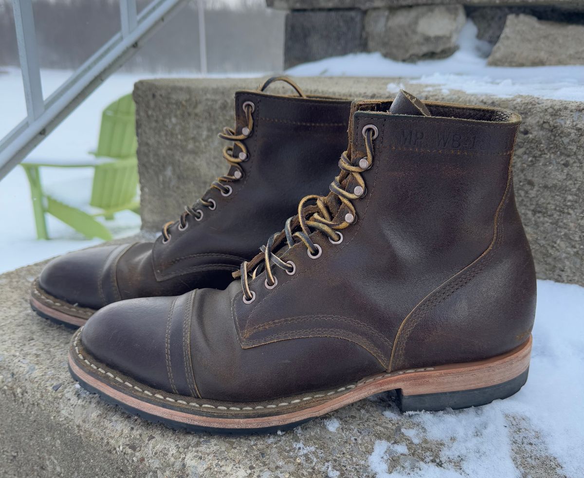Photo by demko on January 4, 2025 of the White's MP-M1TC in Horween Cinnamon Waxed Flesh.