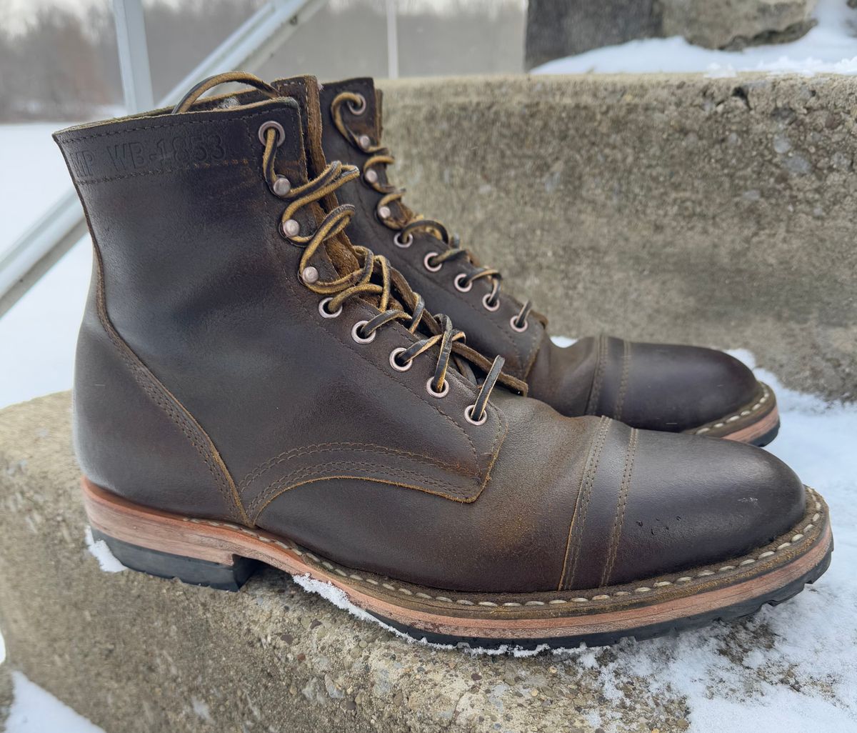Photo by demko on January 4, 2025 of the White's MP-M1TC in Horween Cinnamon Waxed Flesh.