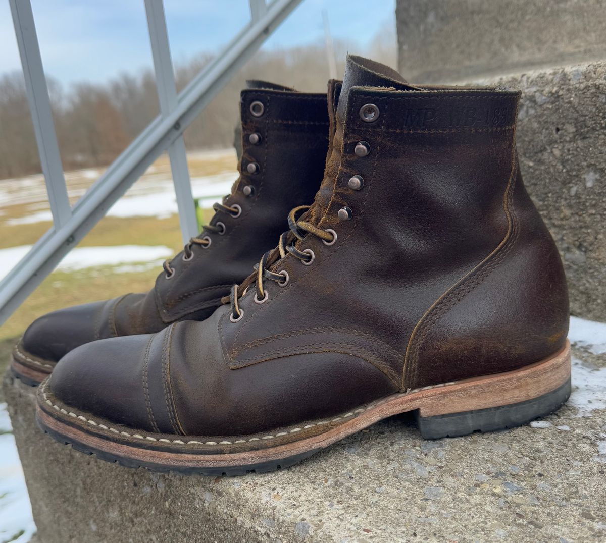 Photo by demko on February 23, 2025 of the White's MP-M1TC in Horween Cinnamon Waxed Flesh.