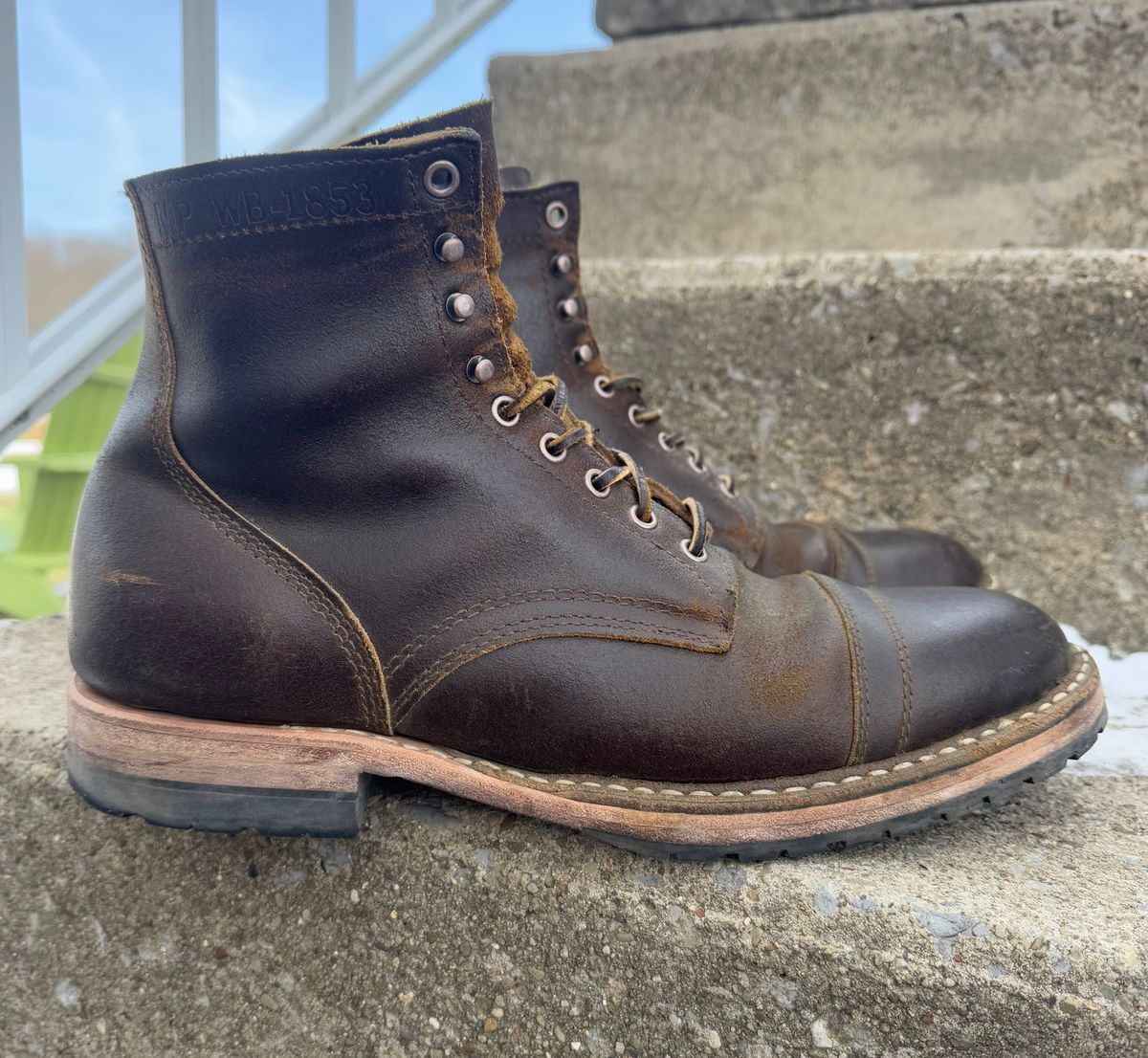 Photo by demko on February 23, 2025 of the White's MP-M1TC in Horween Cinnamon Waxed Flesh.