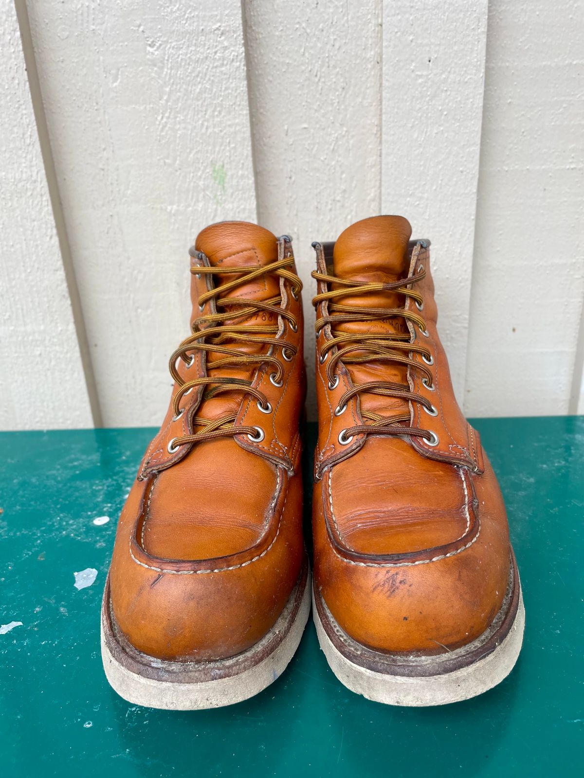 Photo by surcos on March 4, 2024 of the Irish Setter 6-Inch Classic Moc in Gold Russet Sequoia.