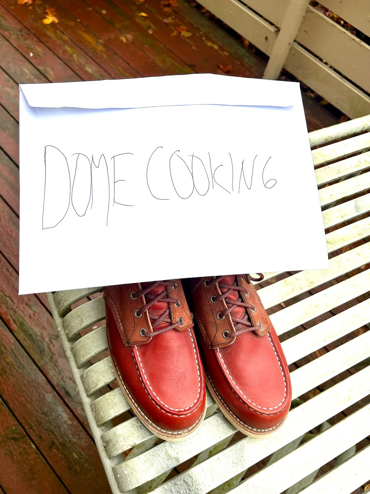 Photo by surcos on November 1, 2025 of the Red Wing 6-Inch Classic Moc in S.B. Foot Oro-Russet Portage & S.B. Foot Oro-Russet Abilene.