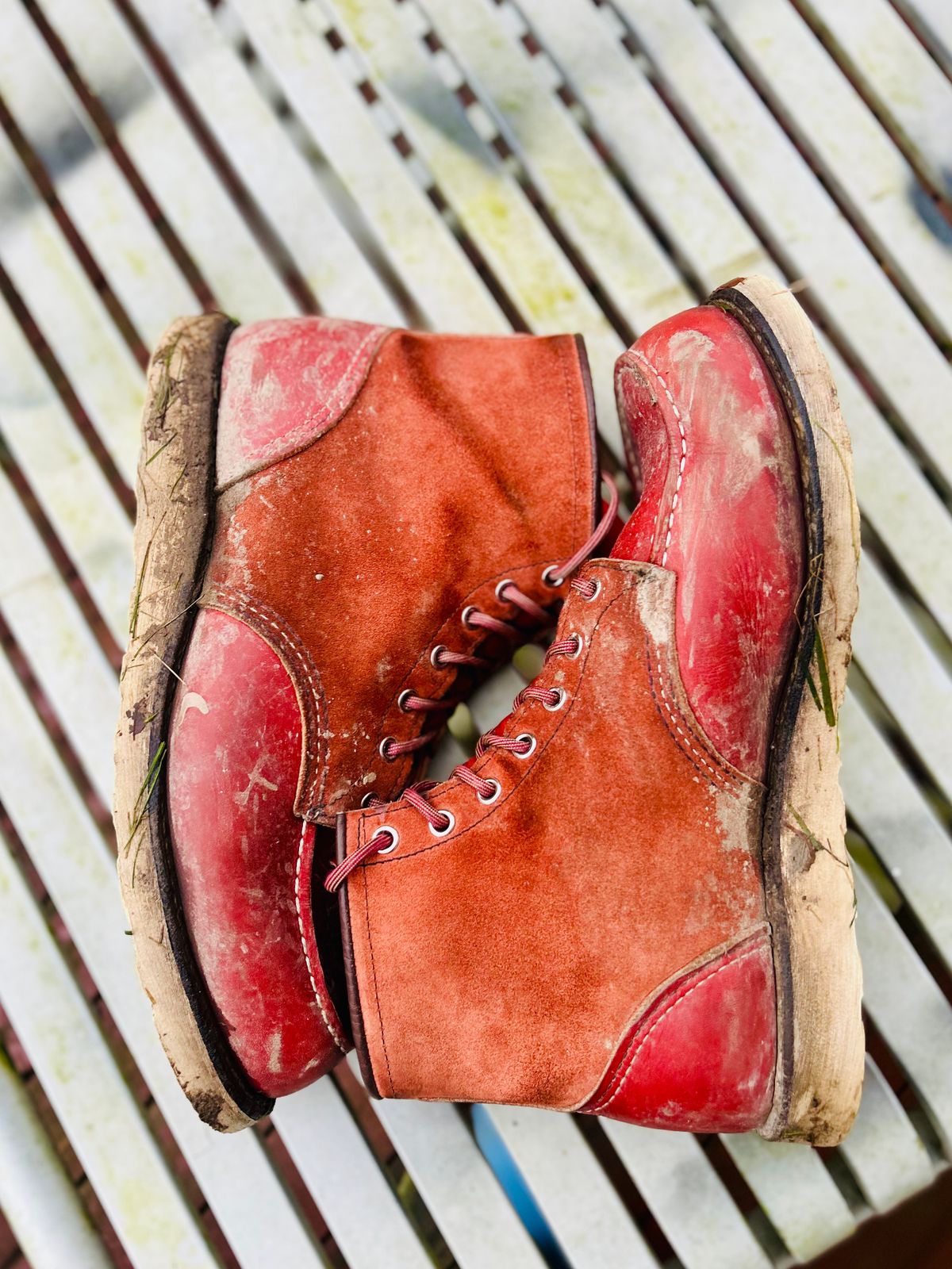 Photo by surcos on December 3, 2025 of the Red Wing 6-Inch Classic Moc in S.B. Foot Oro-Russet Portage & S.B. Foot Oro-Russet Abilene.
