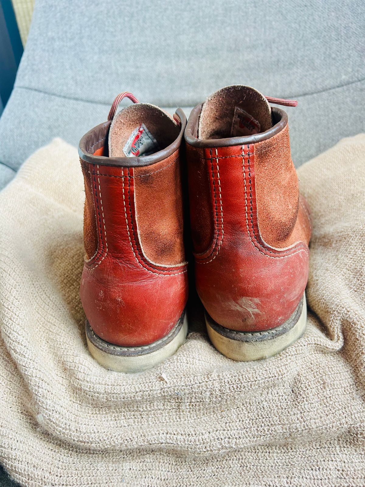 Photo by surcos on March 5, 2026 of the Red Wing 6-Inch Classic Moc in S.B. Foot Oro-Russet Portage & S.B. Foot Oro-Russet Abilene.