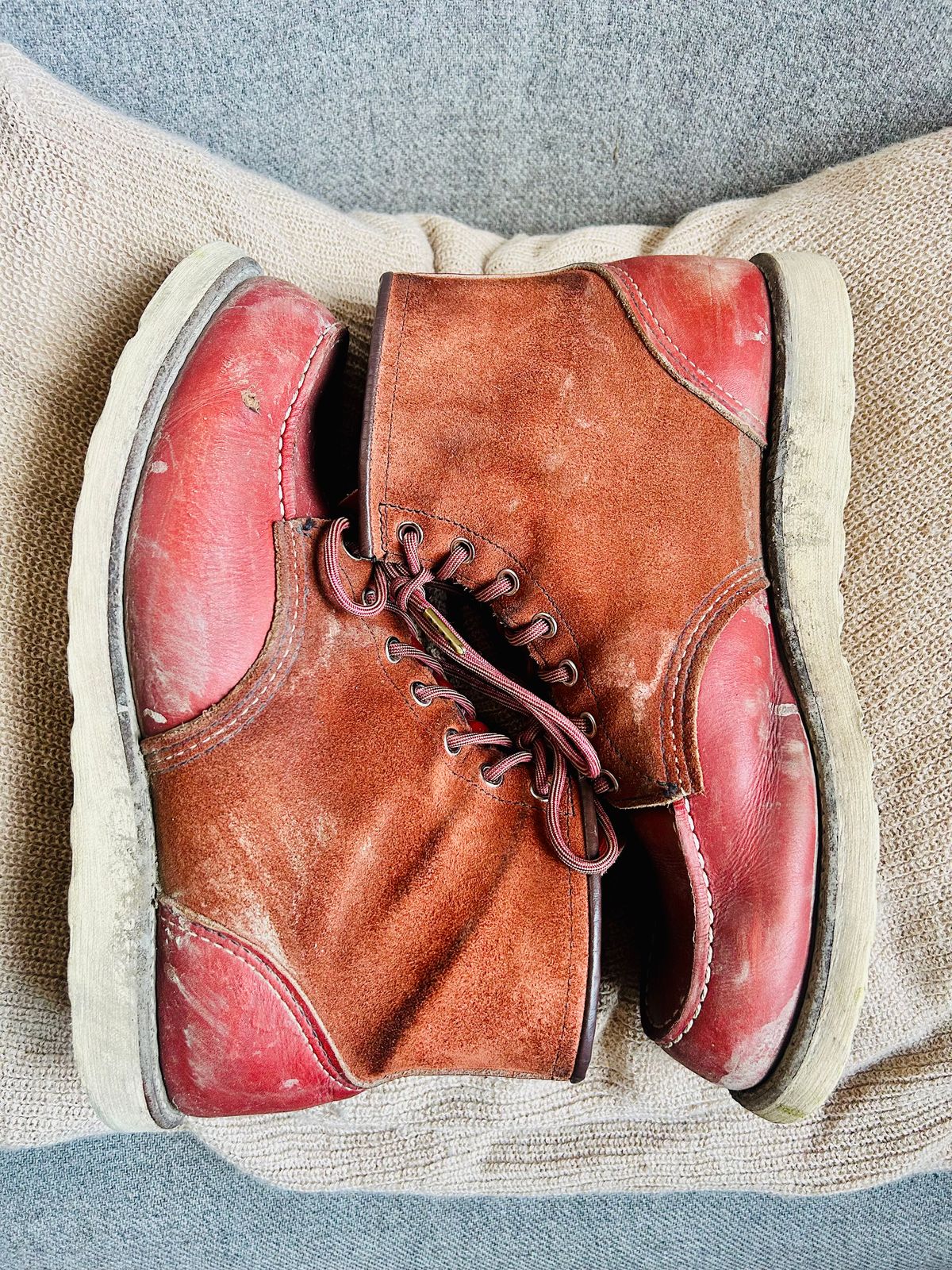 Photo by surcos on March 5, 2026 of the Red Wing 6-Inch Classic Moc in S.B. Foot Oro-Russet Portage & S.B. Foot Oro-Russet Abilene.