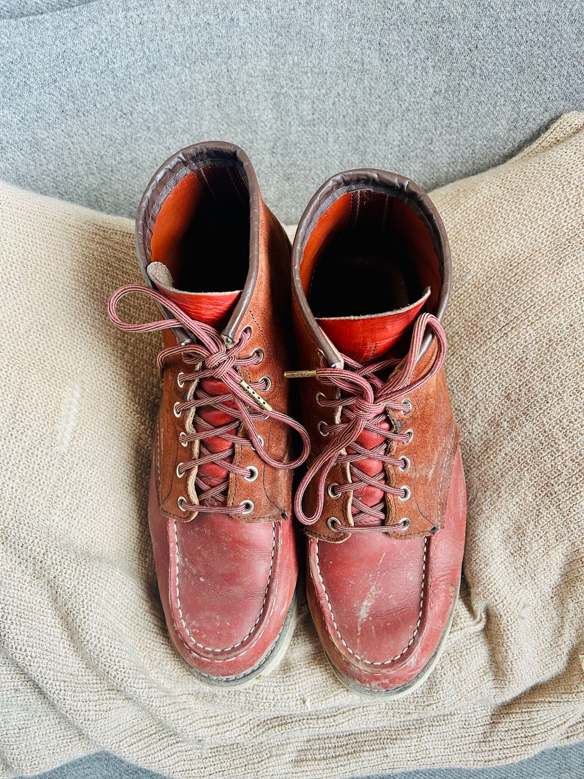 Photo by surcos on March 5, 2026 of the Red Wing 6-Inch Classic Moc in S.B. Foot Oro-Russet Portage & S.B. Foot Oro-Russet Abilene.