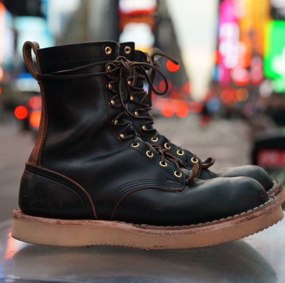 Photo by Leroy on December 5, 2023 of the Nicks x Zuriick Merriman in Horween Black Chromexcel.