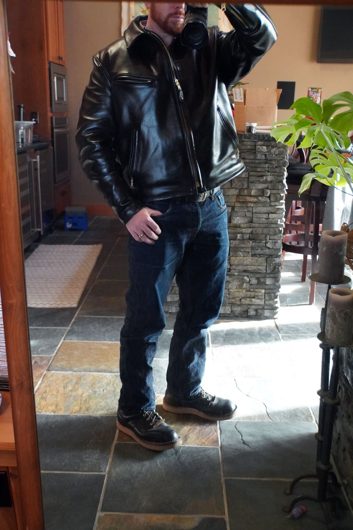 Photo by Leroy on January 5, 2024 of the Nicks x Zuriick Merriman in Horween Black Chromexcel.