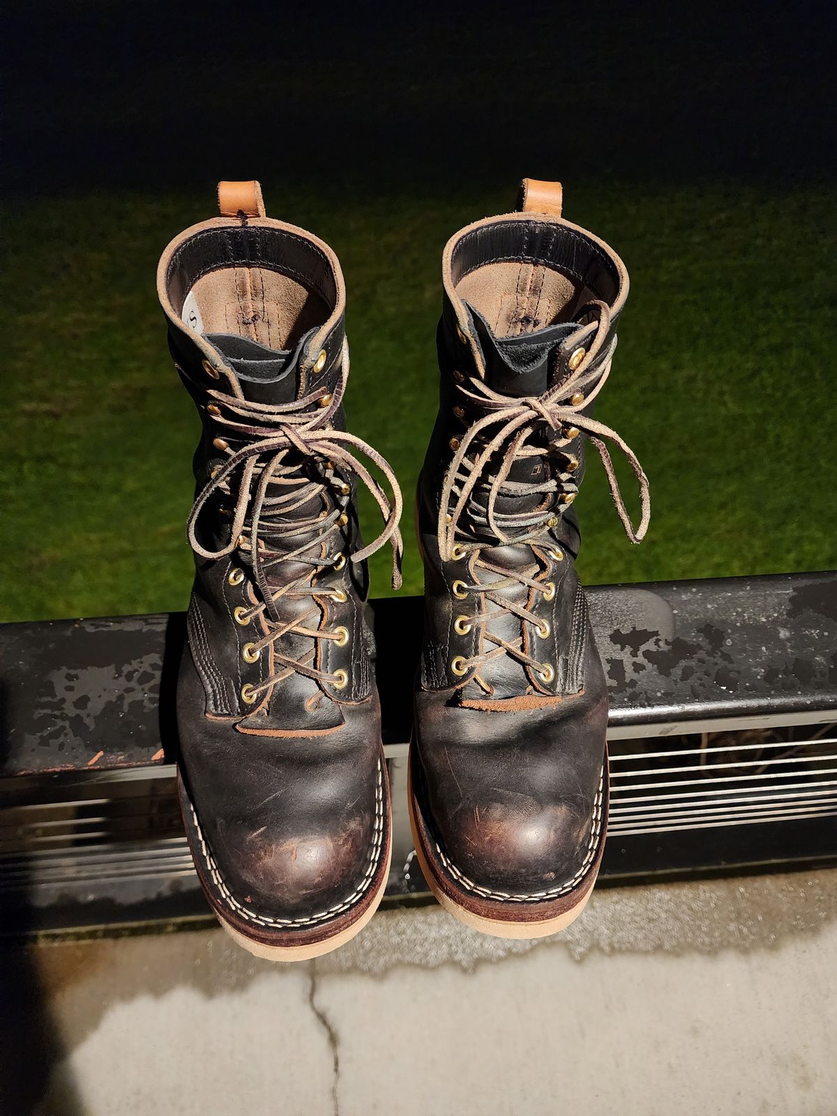 Photo by Leroy on February 6, 2024 of the Nicks x Zuriick Merriman in Horween Black Chromexcel.