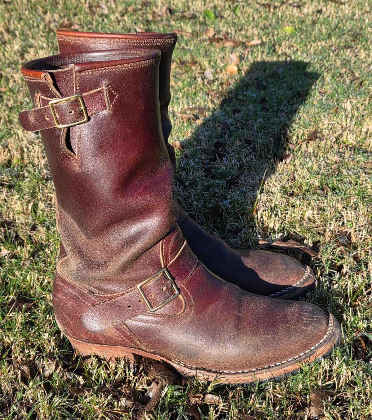 Photo by Pale_Highl1ight on December 2, 2025 of the Nicks StationMaster in Horween Tan Waxed Flesh.