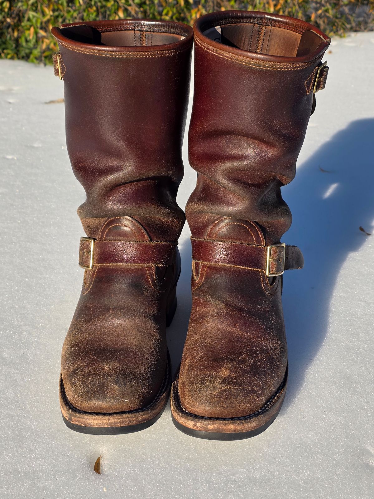 Photo by Pale_Highl1ight on February 1, 2026 of the Nicks StationMaster in Horween Tan Waxed Flesh.