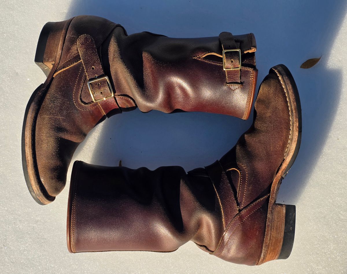 Photo by Pale_Highl1ight on February 1, 2026 of the Nicks StationMaster in Horween Tan Waxed Flesh.