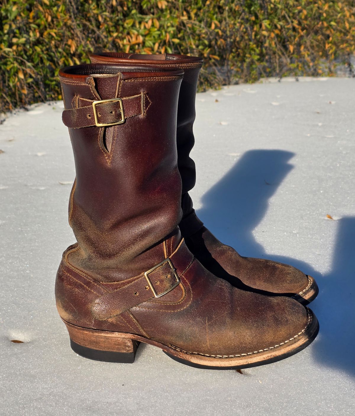 Photo by Pale_Highl1ight on February 1, 2026 of the Nicks StationMaster in Horween Tan Waxed Flesh.