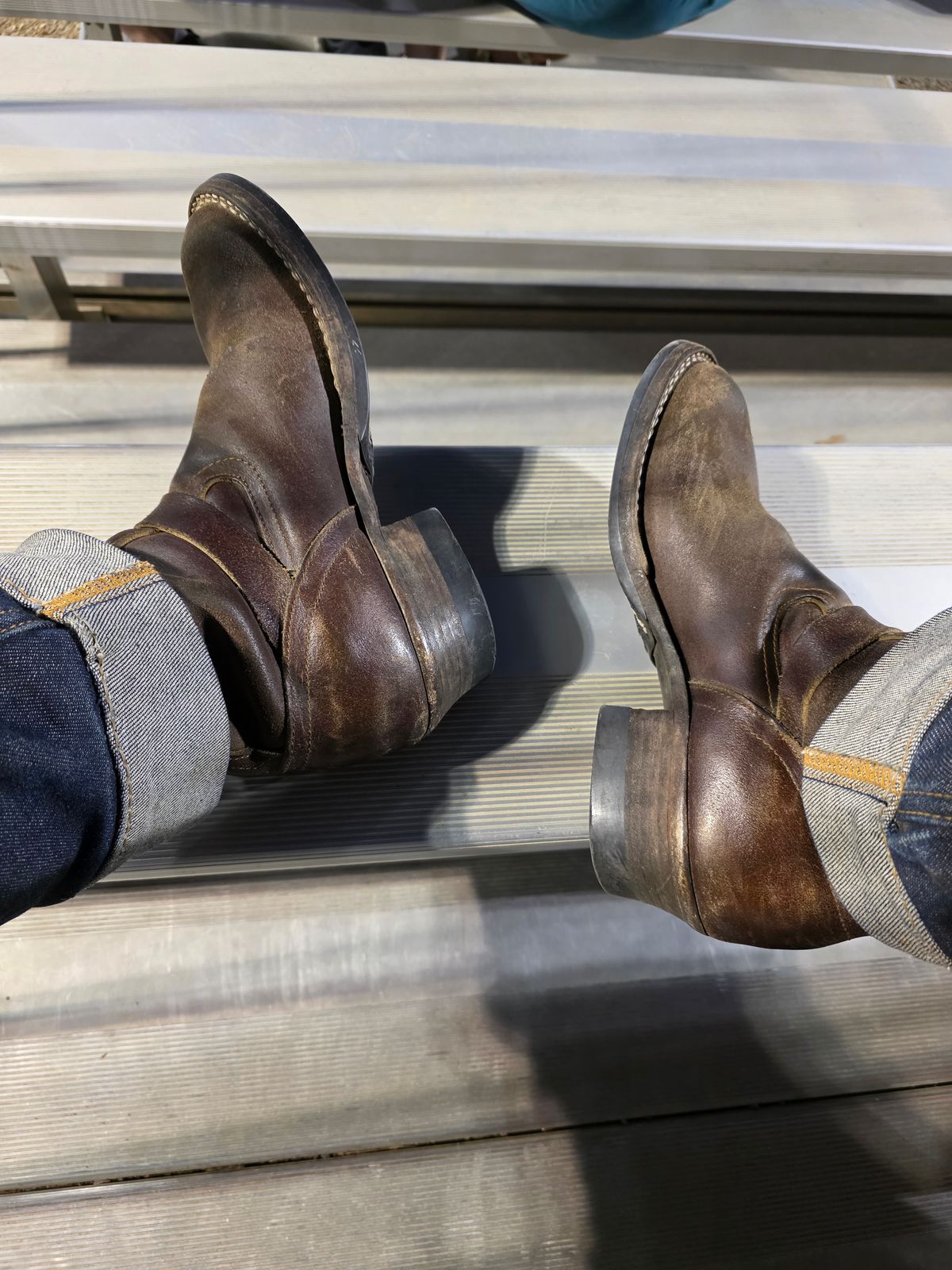 Photo by Pale_Highl1ight on March 25, 2026 of the Nicks StationMaster in Horween Tan Waxed Flesh.