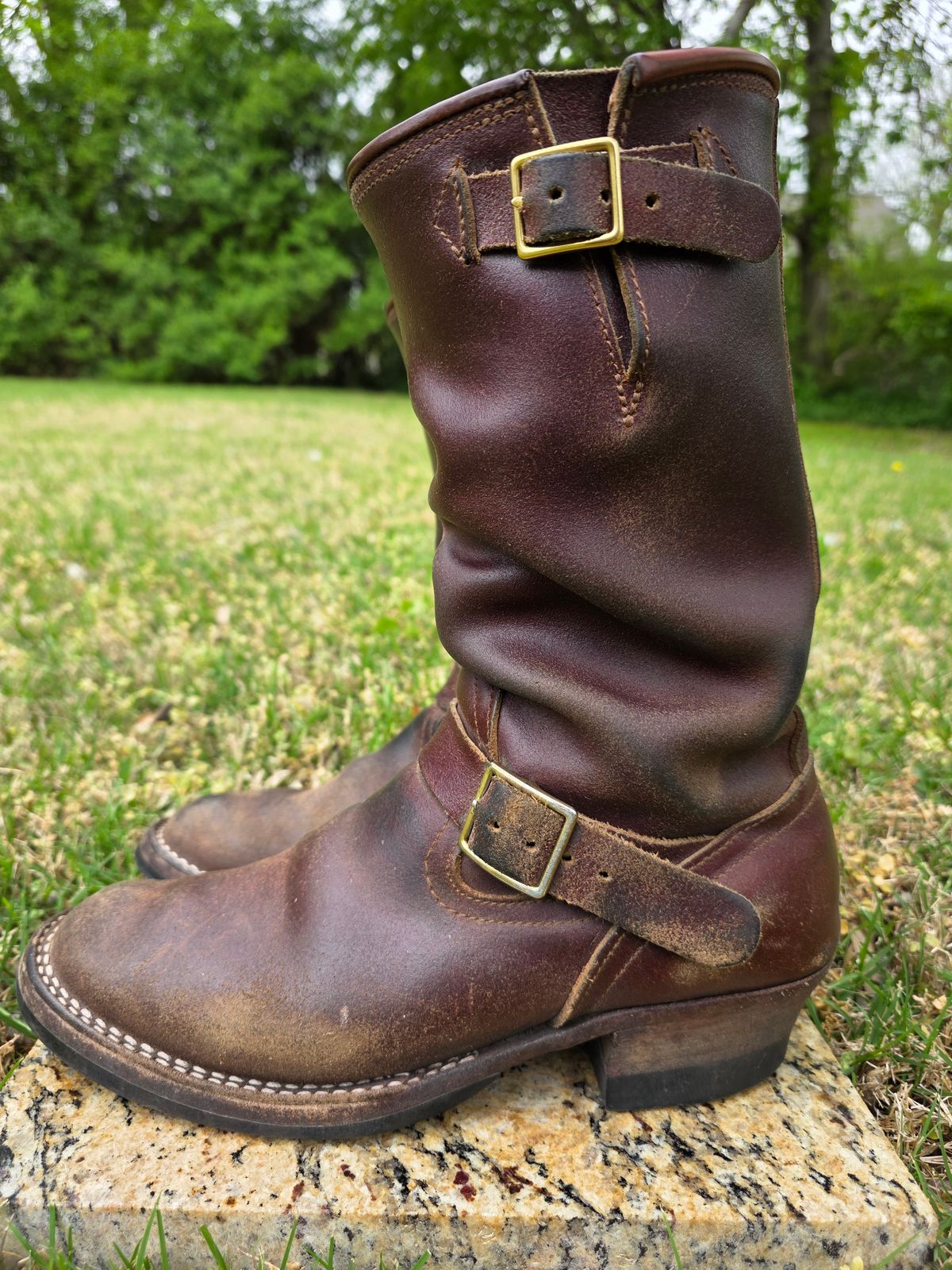 Photo by Pale_Highl1ight on April 1, 2026 of the Nicks StationMaster in Horween Tan Waxed Flesh.