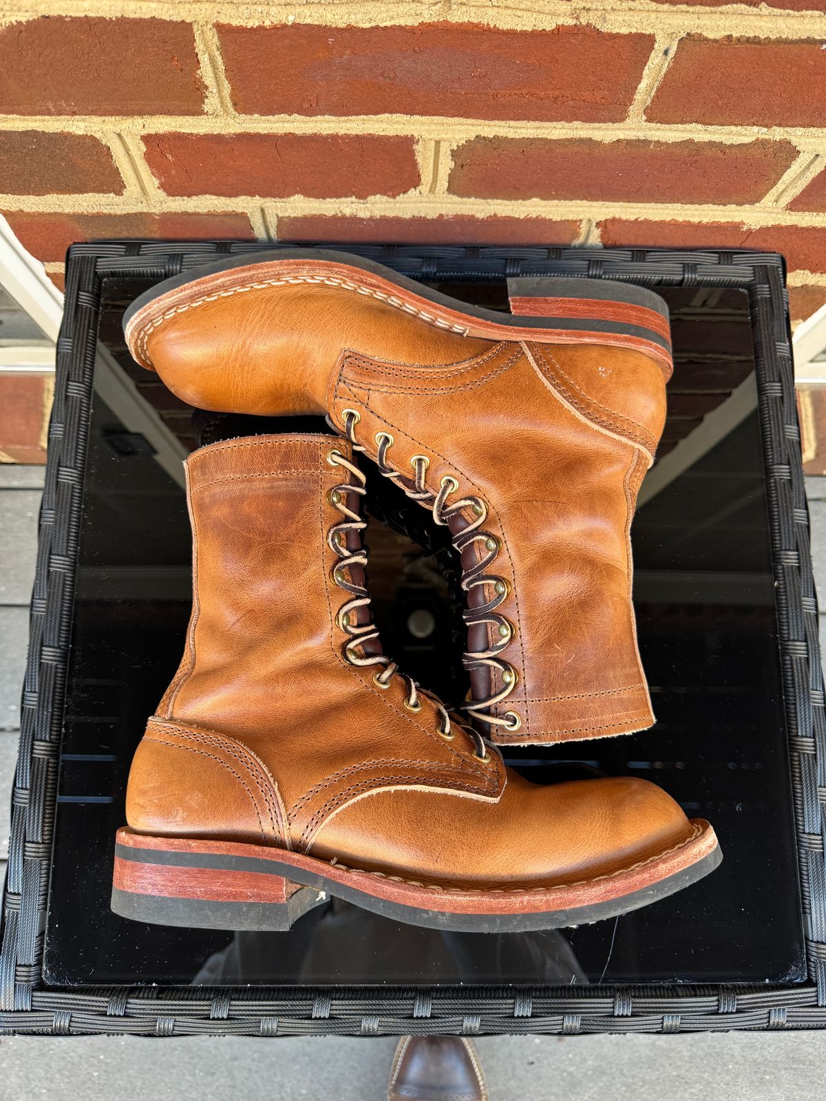 Photo by amcape on November 1, 2023 of the Nicks Officer in Horween Natural Dublin.