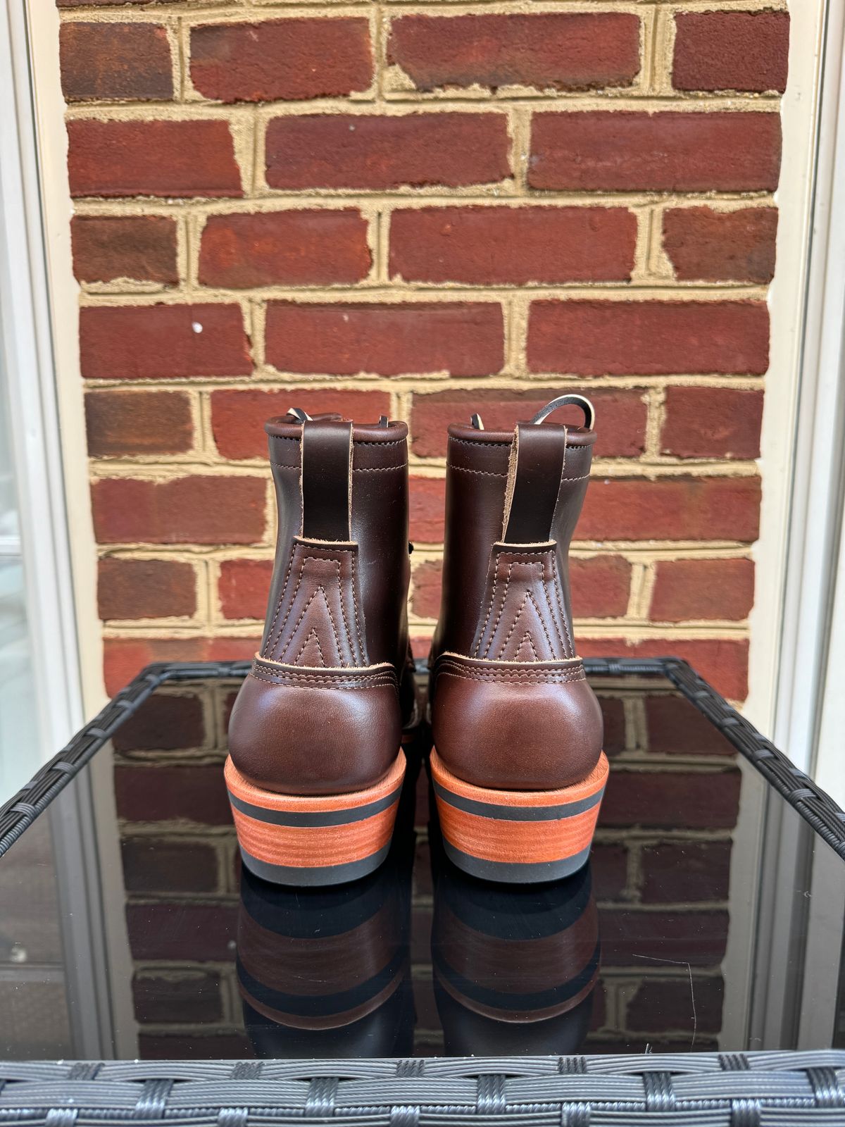 Photo by amcape on October 3, 2023 of the Nicks Robert in Horween Brown Chromexcel.