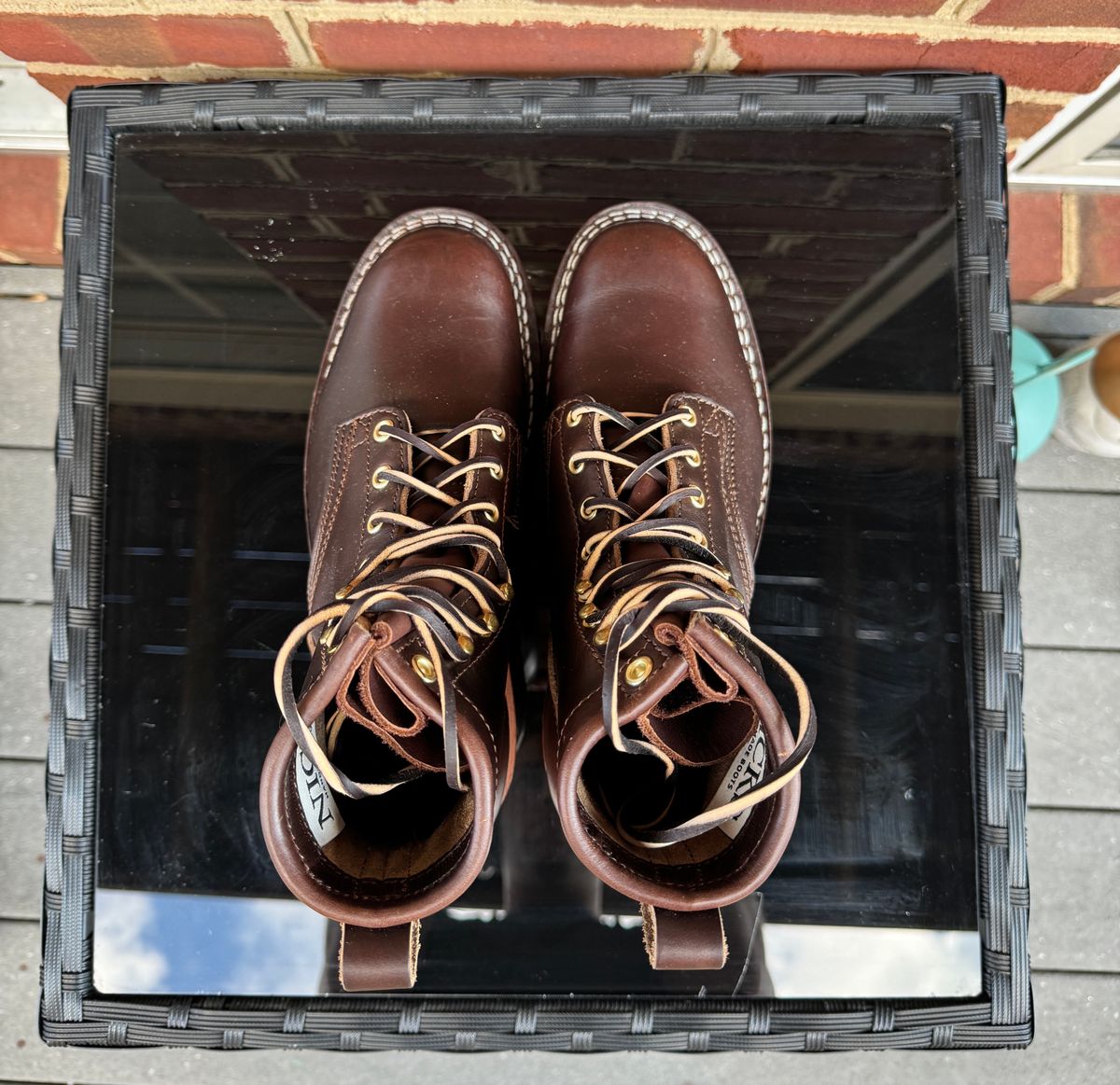 Photo by amcape on October 3, 2023 of the Nicks Robert in Horween Brown Chromexcel.