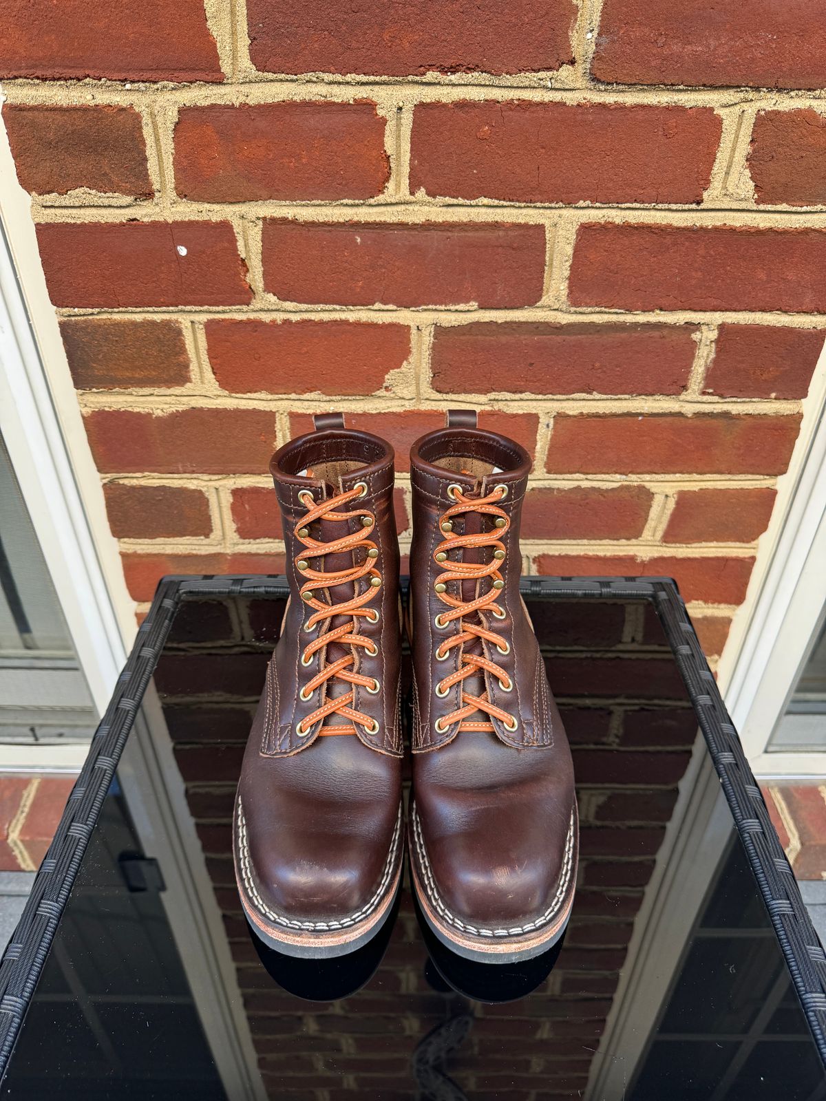 Photo by amcape on November 1, 2023 of the Nicks Robert in Horween Brown Chromexcel.