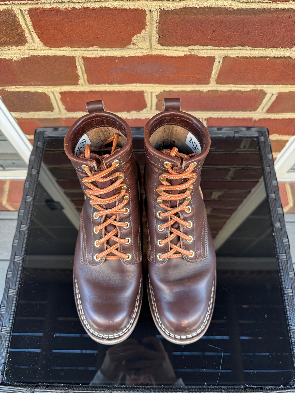 Photo by amcape on November 1, 2023 of the Nicks Robert in Horween Brown Chromexcel.