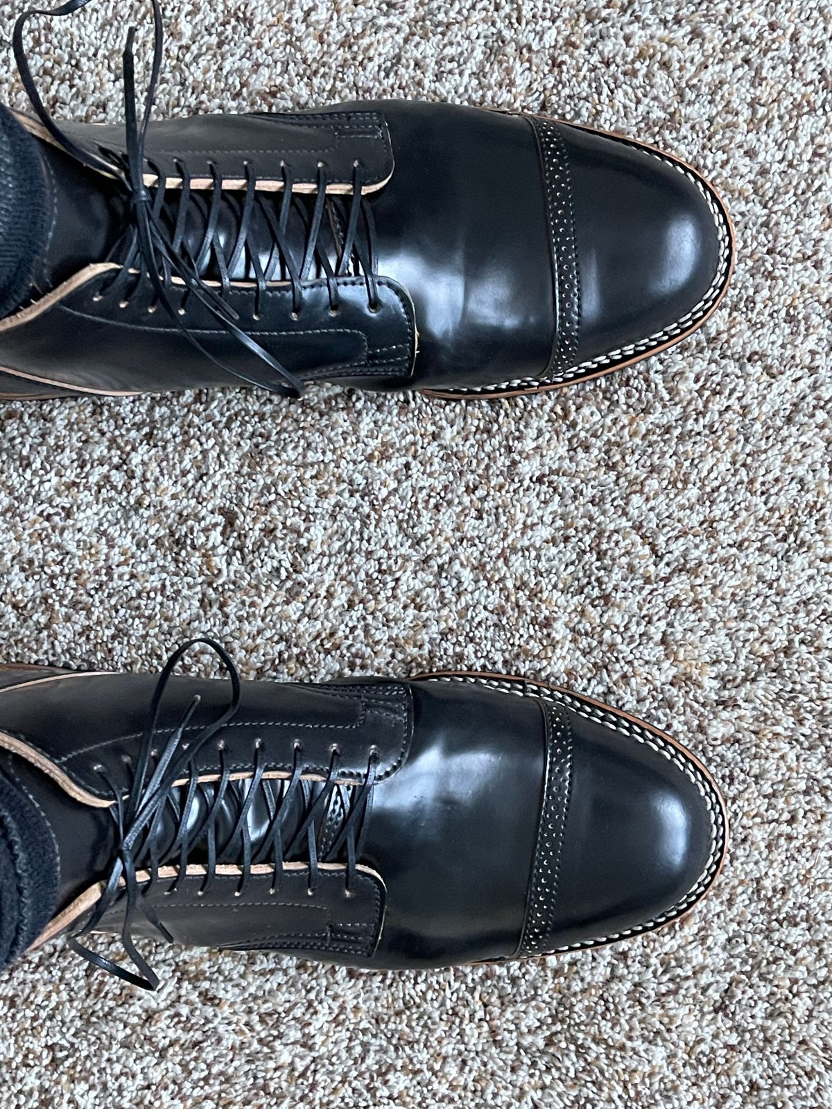 Photo by mdocster on June 4, 2021 of the Viberg Service Boot in Horween Black Shell Cordovan.