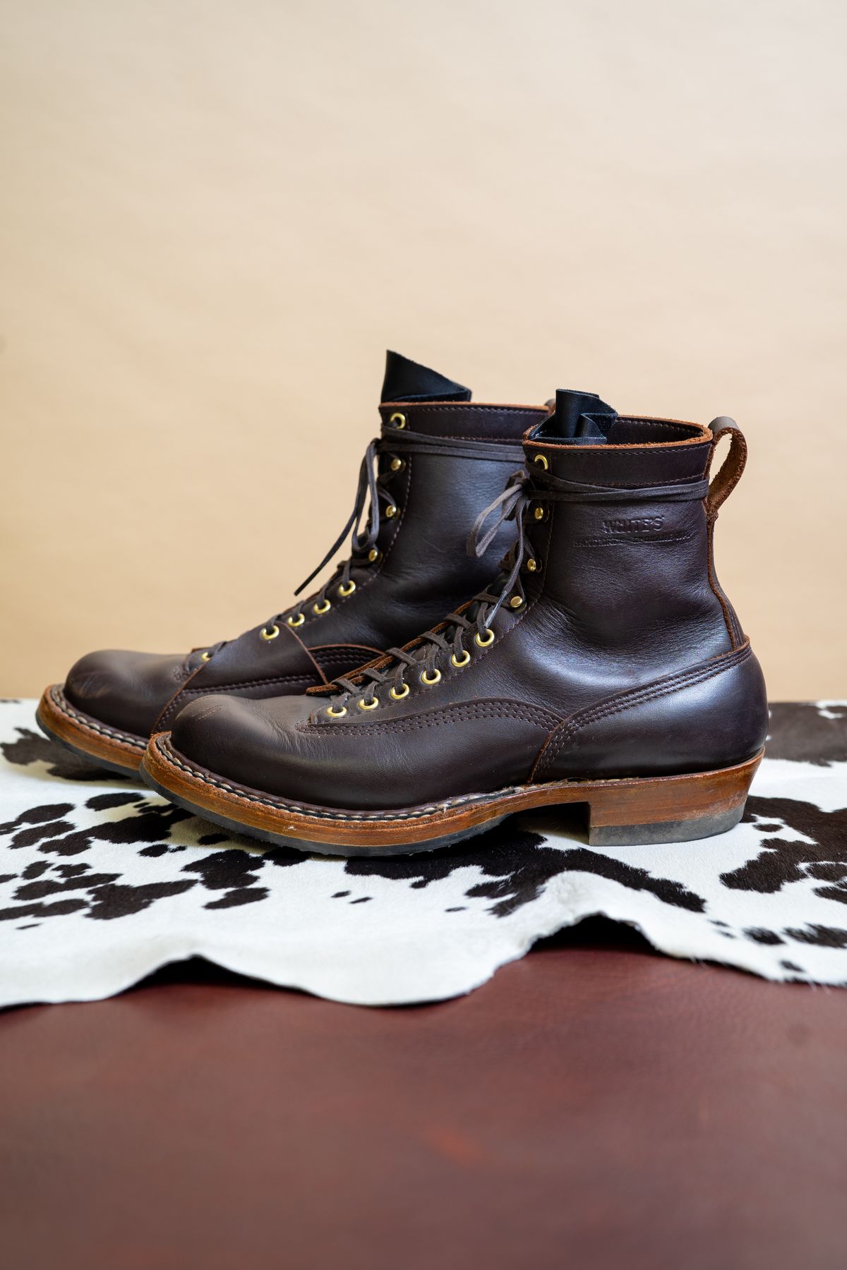 Photo by dirtbag_aesthete on November 3, 2023 of the White's x Stitchdown Wallace LTT Boot in Seidel Brown Dress.